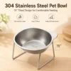 Stainless Steel Elevated Pet Bowl 420ml