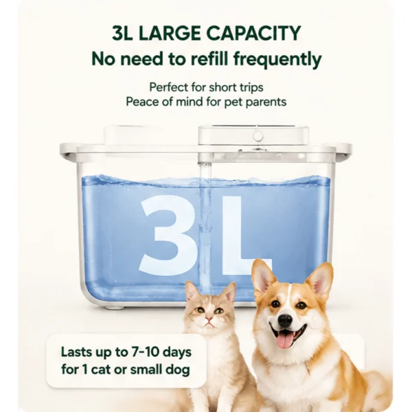 Wireless Cat Water Fountain 3L