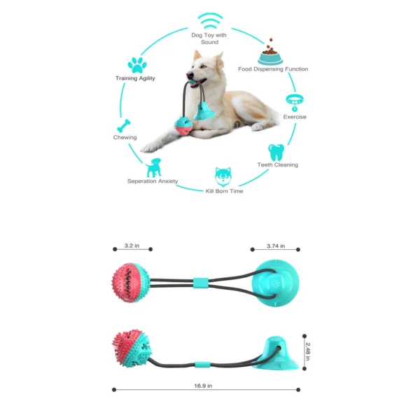 Dog Suction Cup Chew Ball Toy