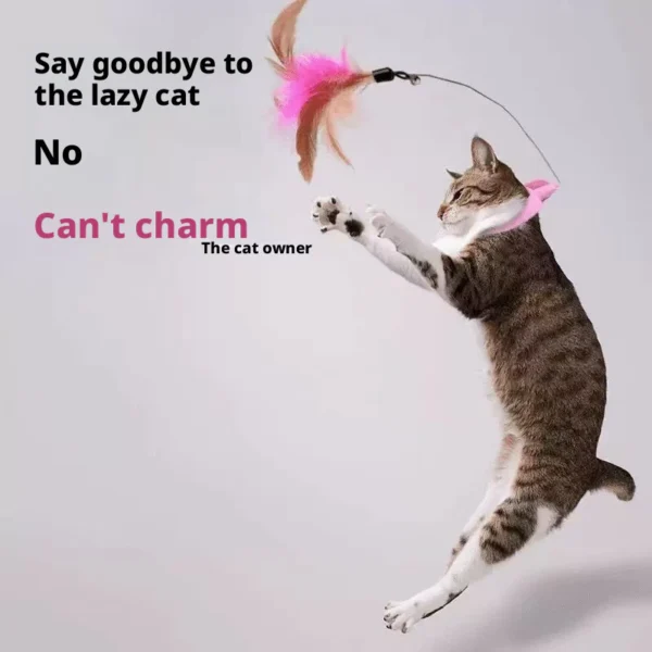 Wearable Cat Teaser Collar Feather Toy