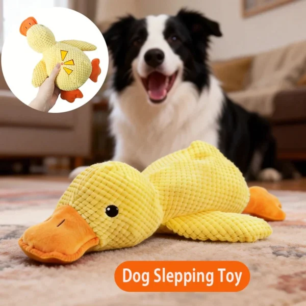 Plush Sleeping Duck Dog Toy